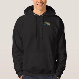 Griekenland Vlag Grunge Mannen Hoodie
