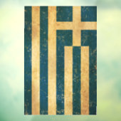 Griekenland Vlag Grunge Raamsticker (Vel 3)