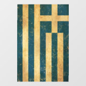 Griekenland Vlag Grunge Raamsticker (Vel)