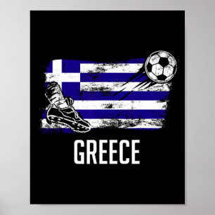 Griekenland Vlag Jersey Grieks Voetbalteam Grieks Poster