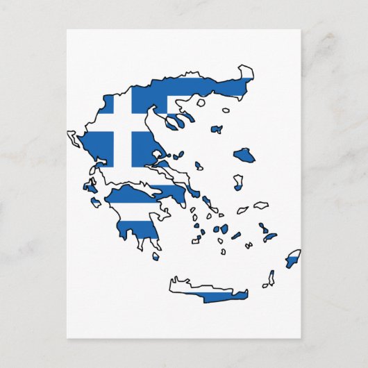 Griekenland - vlag Kaart GR (Voorkant)