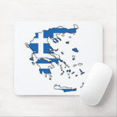 Griekenland - vlag Kaart GR Muismat (Met muis)