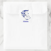 GRIEKENLAND VLAG KAART VIERKANTE STICKER (Tas)