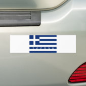 griekenland vlag land ellada tekstnaam bumpersticker (Op auto)