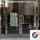 Griekenland Vlag ontwerp Raamsticker (Kantoordeur)