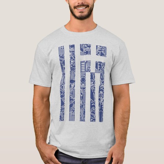 Griekenland Vlag Patriottisch Grieks T-shirt (Voorkant)