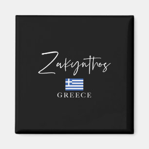 Griekenland Vlag Vakantie - Eiland Zakynthos Magneet