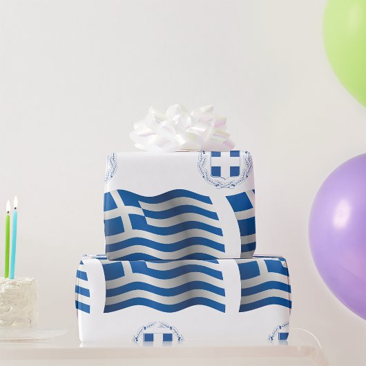 Griekenland - vlaggeenkast cadeaupapier
