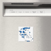 Griekenland Vlaggenkaart GR Magneet (Insitu (Vaatwasser))