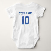 Griekenland Voetbal Custom Naam & Nummer Romper (Achterkant)