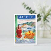 Griekenland, vruchten op tafel, uitzicht van het v briefkaart (Staand voorkant)