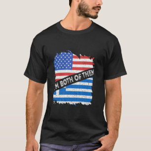 Griekenland VS Amerika Ik ben allebei Griekse trot T-shirt