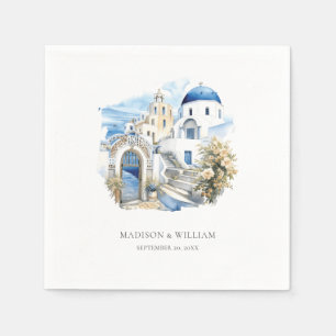 Griekenland Waterverf gepersonaliseerde minimale b Servet