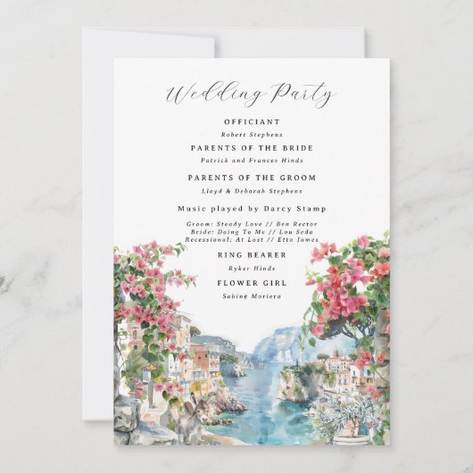 Griekenland Wedding Weekend Welkom Digitaal Kaart (Achterkant)