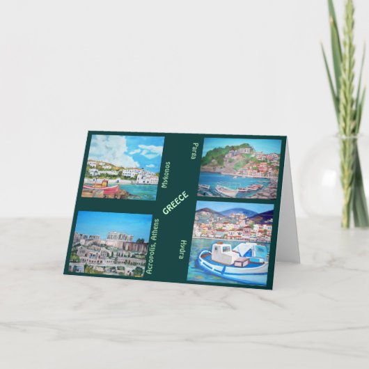 Griekenland - Wenskaart Kaart (Voorkant)
