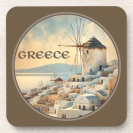 Griekenland Windmolens van Mykonos Bier Onderzetter