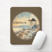 Griekenland Windmolens van Mykonos Muismat (Met muis)