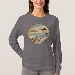 Griekenland Windmolens van Mykonos T-shirt