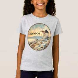 Griekenland Windmolens van Mykonos T-shirt