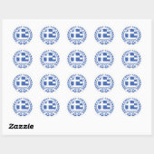 Griekenland Wreath Ronde Sticker (Vel)