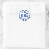 Griekenland Wreath Ronde Sticker (Tas)