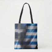 Griekenland zijde vlag tote bag (Voorkant)