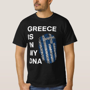 Griekenland Zit In Mijn DNA Vingerafdruk Patriotti T-shirt