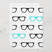 griekglazen blauw geek bruiloft kaart (Voorkant / Achterkant)