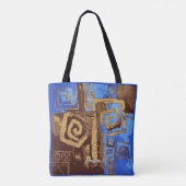 Grieks Abstract Tas met eigen kunst (Achterkant)