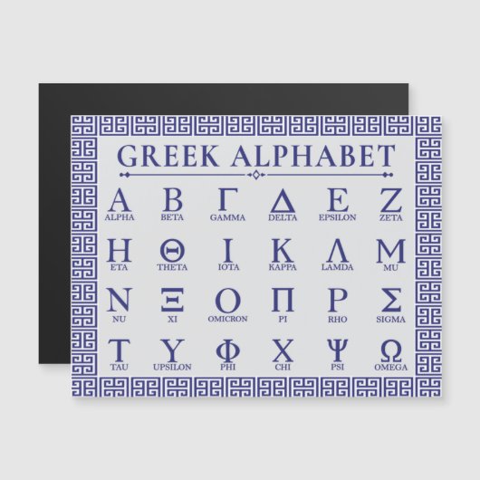 Grieks alfabet (Voorkant / Achterkant)