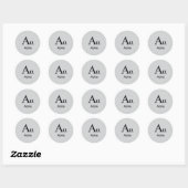 Grieks alfabet alfa ronde sticker (Vel)