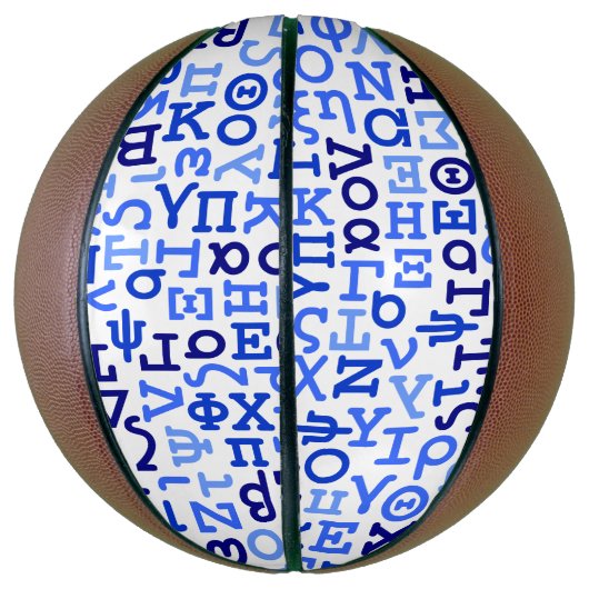Grieks alfabet basketbal (Verticaal)