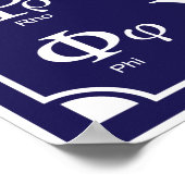 Grieks Alfabet Blue Poster (Hoek)