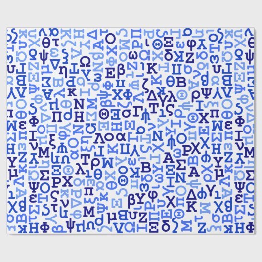 Grieks alfabet cadeaupapier (Vlak)