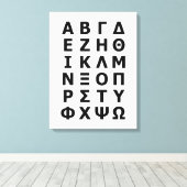 Grieks alfabet canvas afdruk (Insitu (Houten vloer))