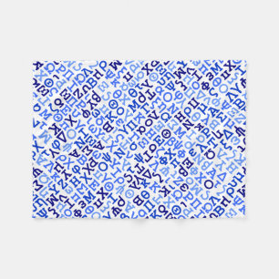 Grieks alfabet fleece deken