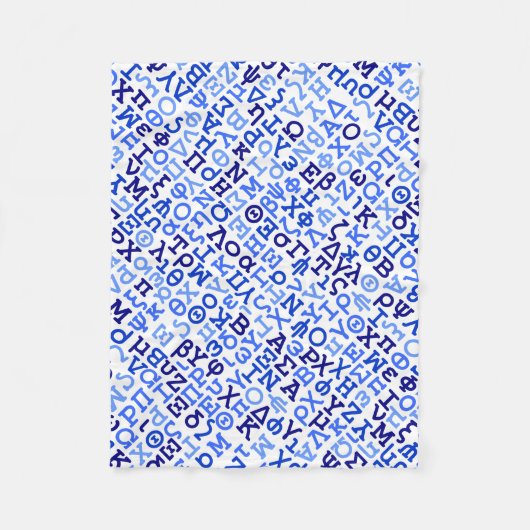 Grieks alfabet fleece deken (Voorkant)