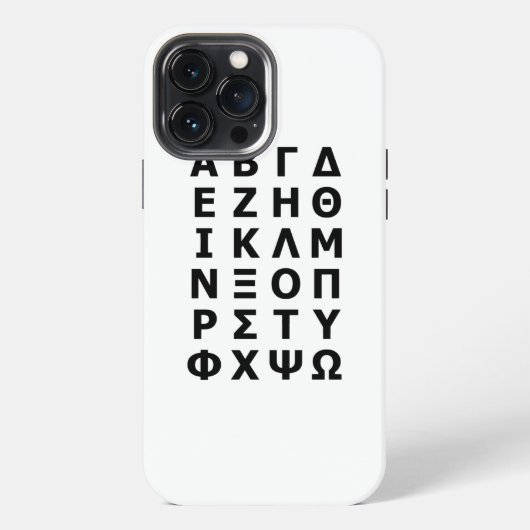 Grieks Alfabet iPhone Hoesje (Achterkant)