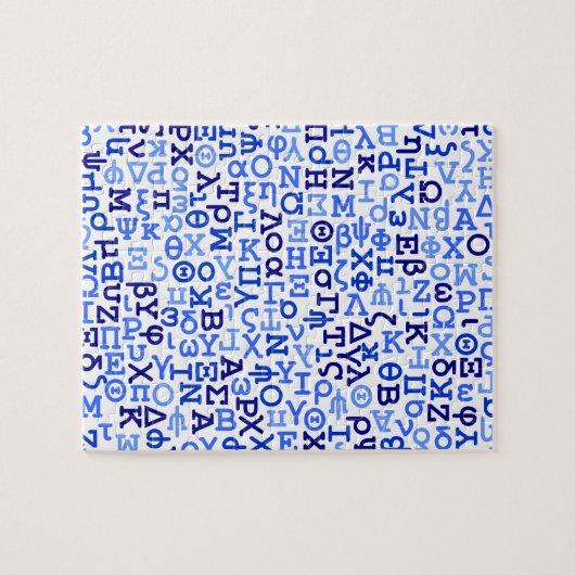 Grieks alfabet legpuzzel (Horizontaal)