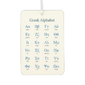 Grieks alfabet luchtverfrisser (Voorkant)