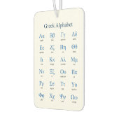 Grieks alfabet luchtverfrisser (Links)