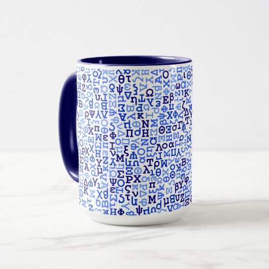 Grieks alfabet mok (Voorkant links)