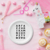 Grieks alfabet papieren bordje (Feest)