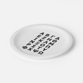 Grieks alfabet papieren bordje (Gekanteld)