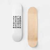 Grieks alfabet persoonlijk skateboard (Voorkant)