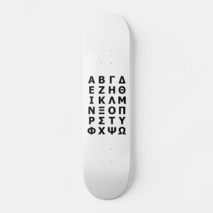 Grieks alfabet persoonlijk skateboard