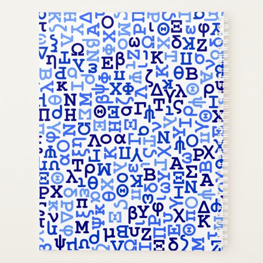 Grieks alfabet planner (Achterkant)