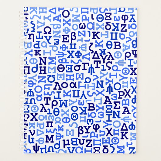 Grieks alfabet planner (Voorkant)