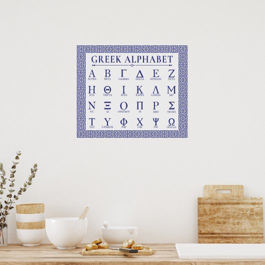 Grieks alfabet poster (Keuken)