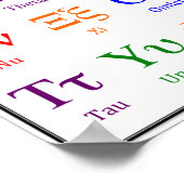 Grieks Alfabet Poster-Kleurrijk hoger & lager hoes Poster (Hoek)